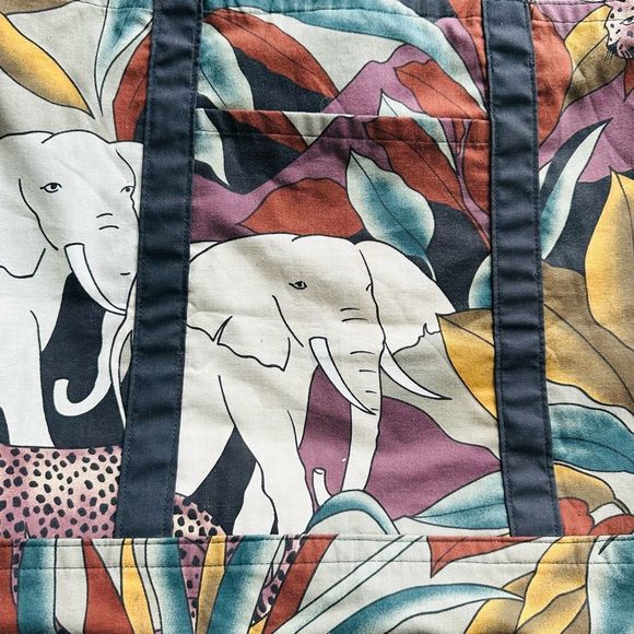Vintage Jungle Print Large Tote Bag - Picture 3 of 6